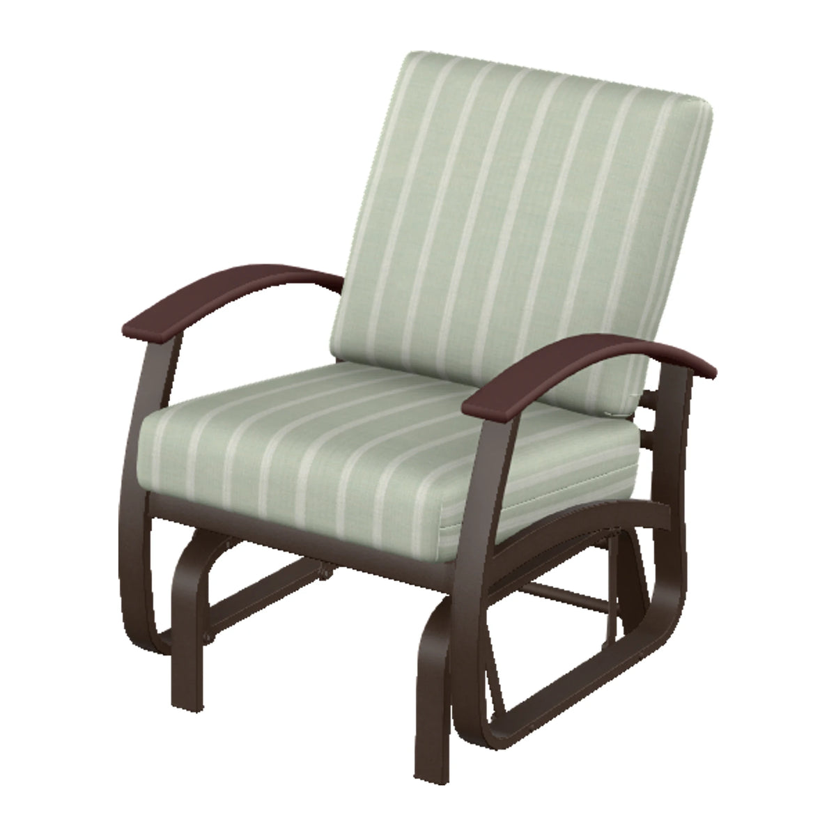 Belle Isle Cushion Single-Seat Glider — Kona PC / Cranberry Accents