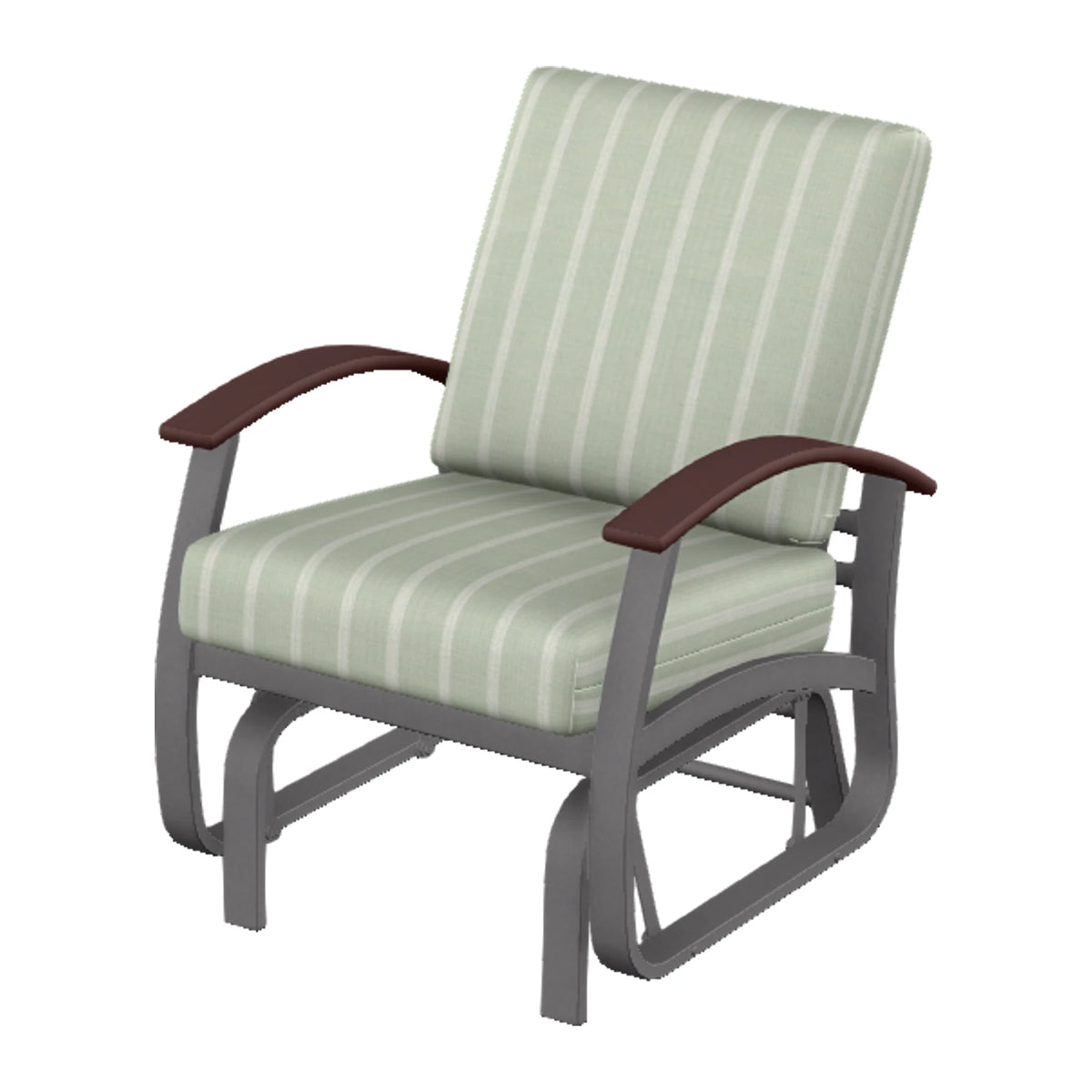Belle Isle Cushion Single-Seat Glider — Graphite Txt PC / Cranberry Accents