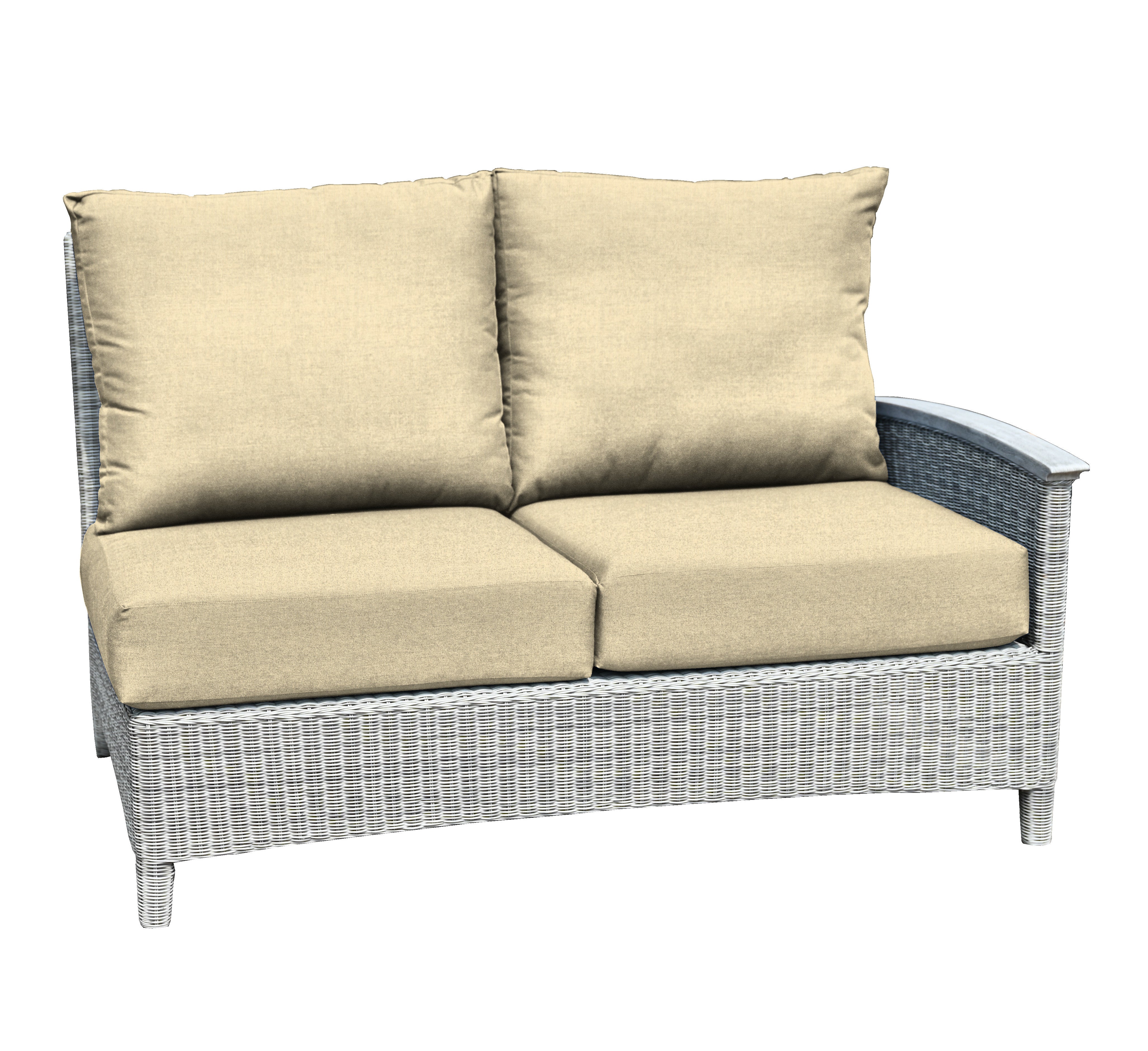Bella Deep Seating Sectional Right Facing Settee