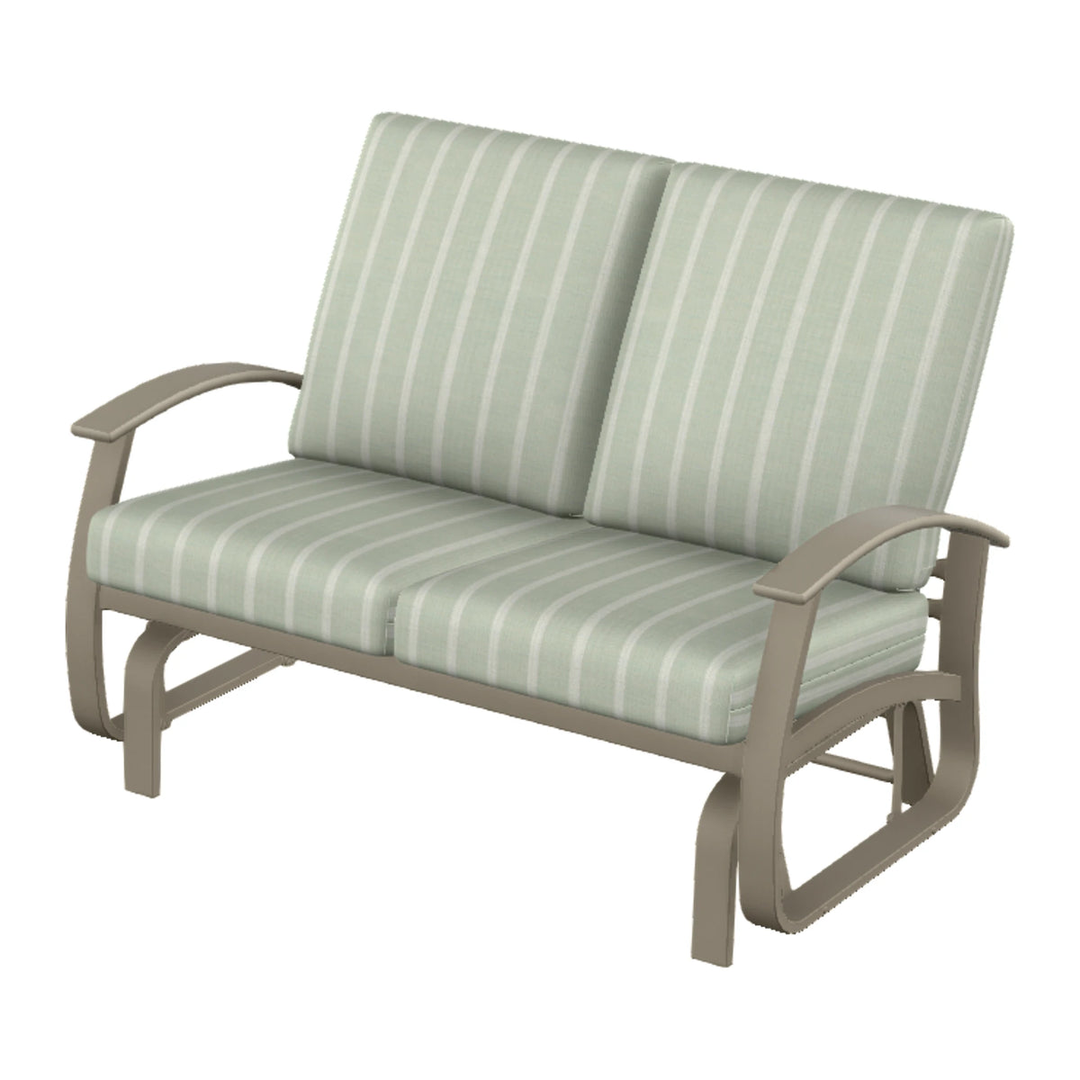 Belle Isle Cushion Loveseat Glider — Storm PC / Storm Accents