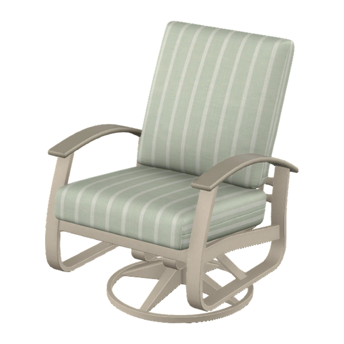 Belle Isle Cushion Swivel Rocker — Desert Sand PC / Storm Accents