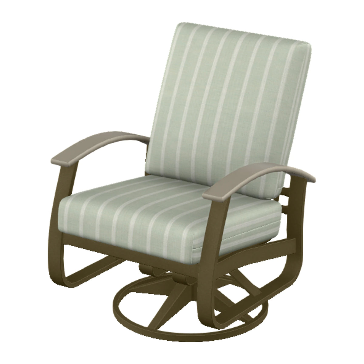Belle Isle Cushion Swivel Rocker — Beachwood PC / Storm Accents