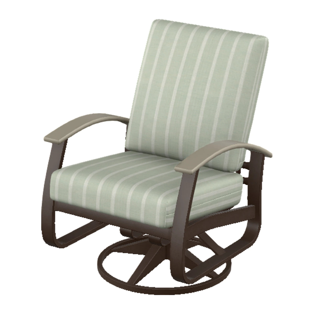 Belle Isle Cushion Swivel Rocker — Kona PC / Storm Accents