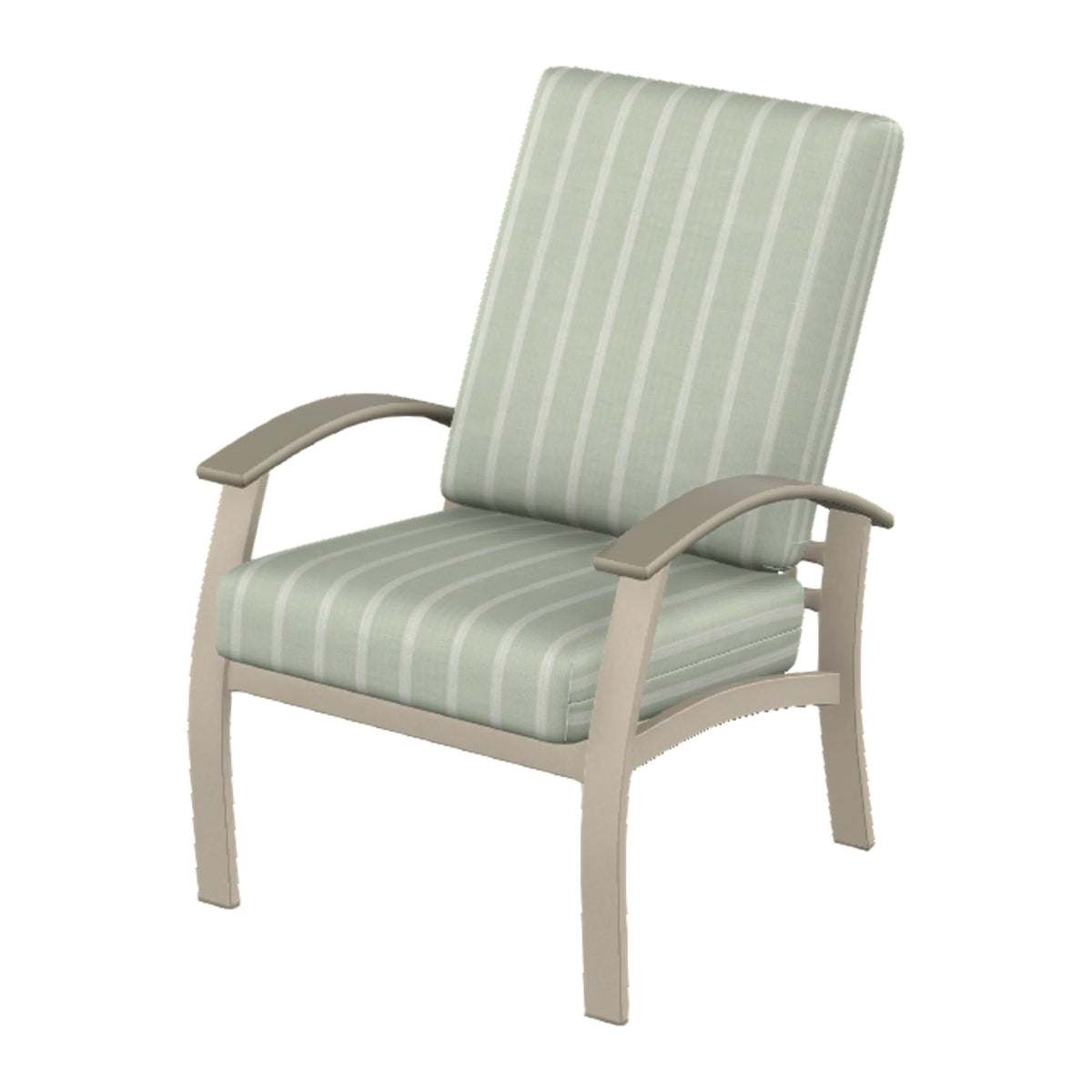 Belle Isle Cushion Armchair — Desert Sand PC / Storm Accents