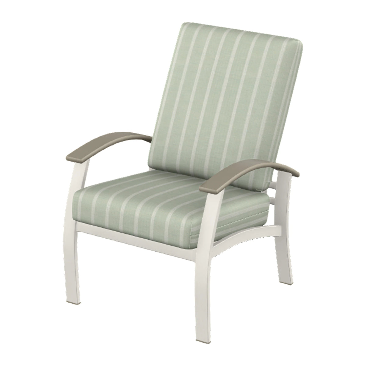 Belle Isle Cushion Armchair — Snow PC / Storm Accents