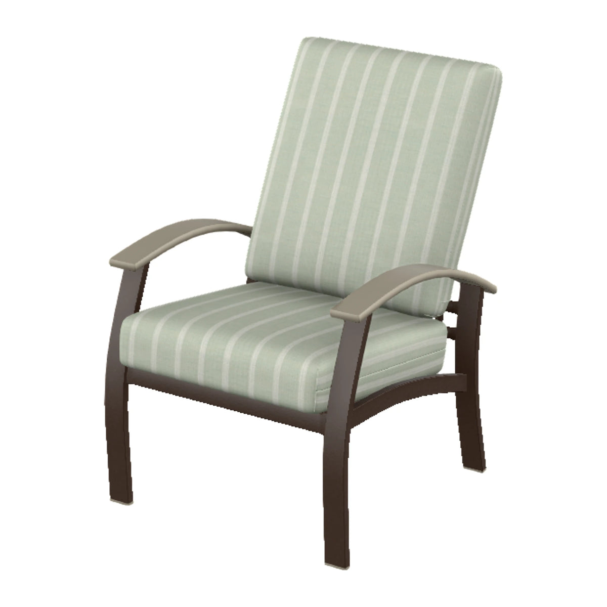 Belle Isle Cushion Armchair — Kona PC / Storm Accents