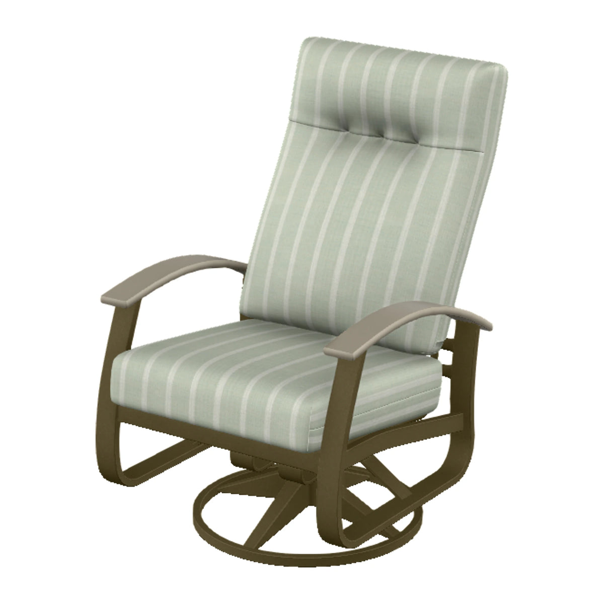 Belle Isle Cushion Supreme Height Swivel Rocker — Beachwood PC / Storm Accents