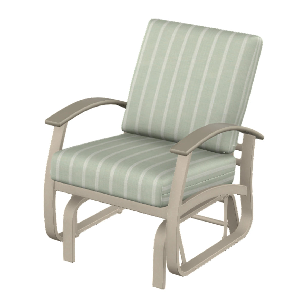 Belle Isle Cushion Single-Seat Glider — Desert Sand PC / Storm Accents