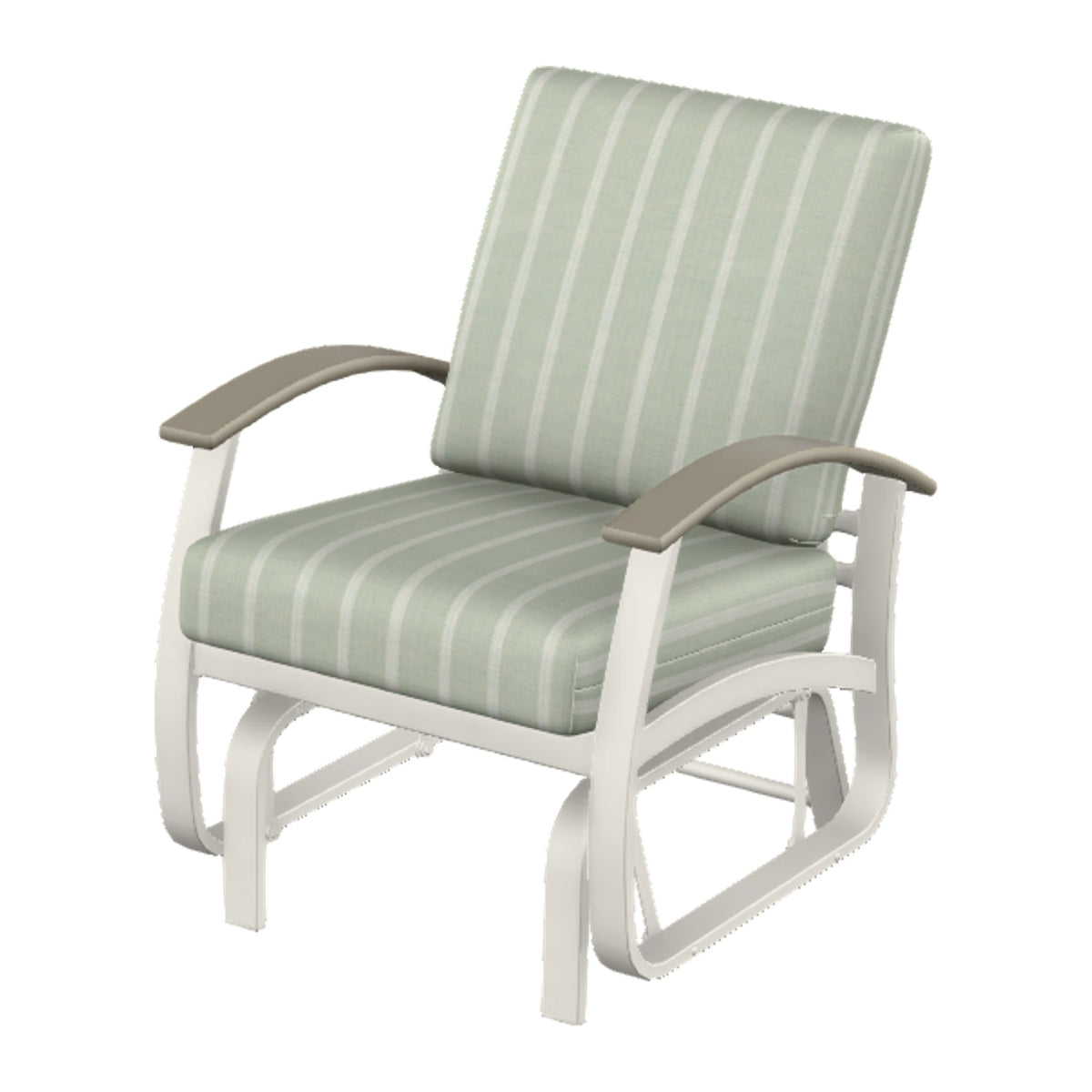Belle Isle Cushion Single-Seat Glider — Snow PC / Storm Accents