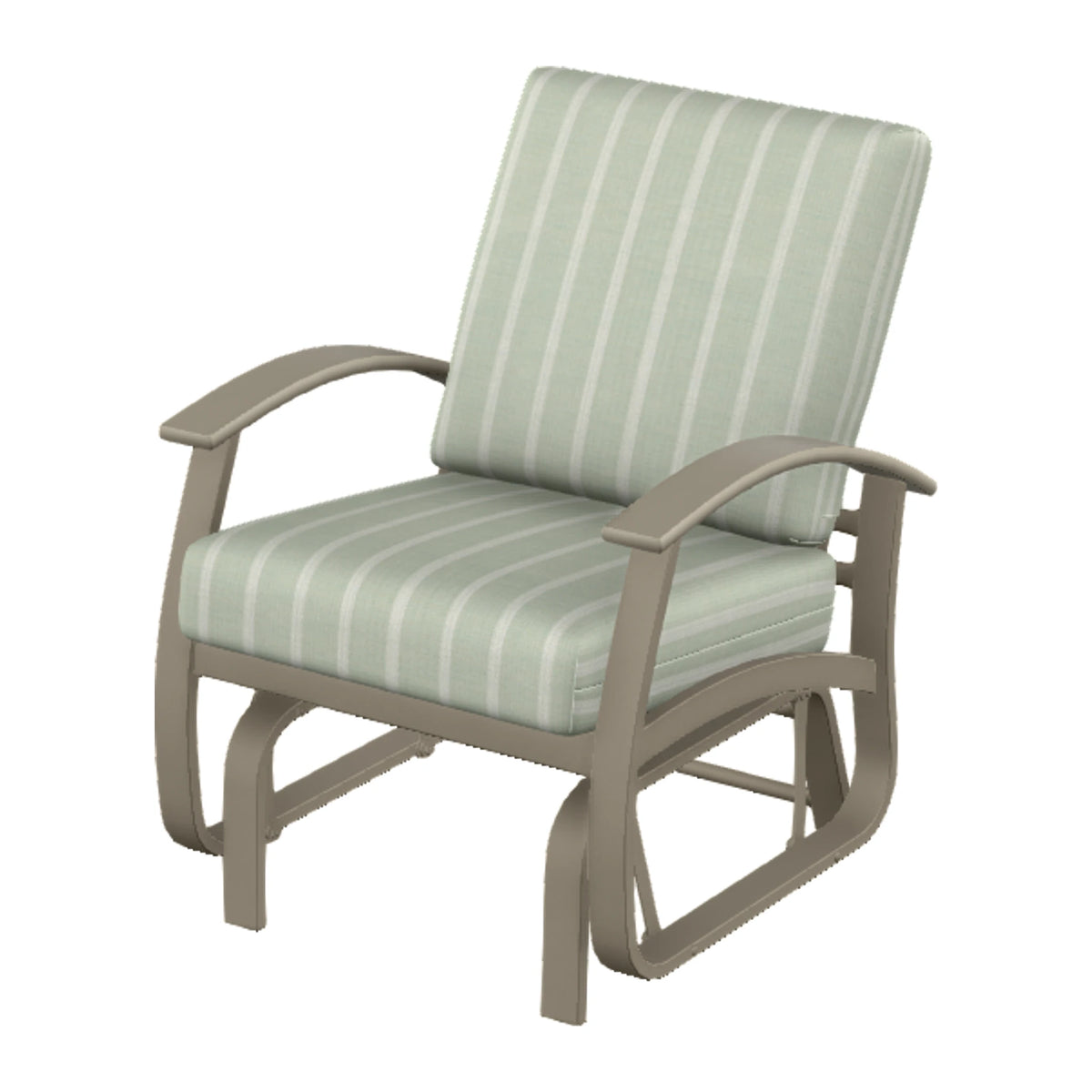 Belle Isle Cushion Single-Seat Glider — Storm PC / Storm Accents