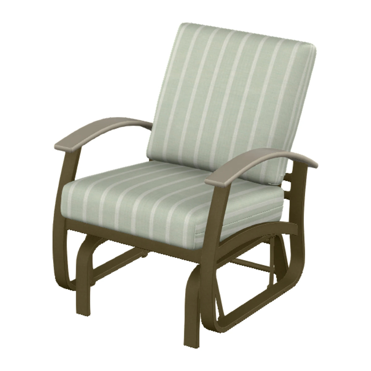 Belle Isle Cushion Single-Seat Glider — Beachwood PC / Storm Accents