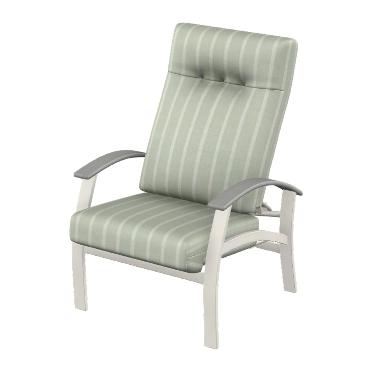 Belle Isle Cushion Supreme Height Adjustable Armchair — Snow PC / Cape Grey Accents