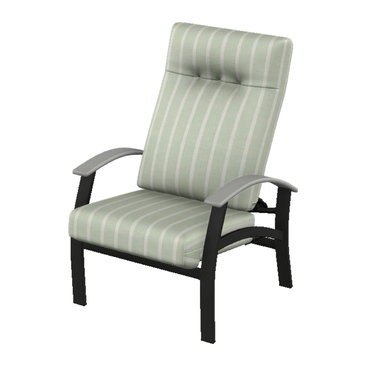 Belle Isle Cushion Supreme Height Adjustable Armchair — Black PC / Cape Grey Accents