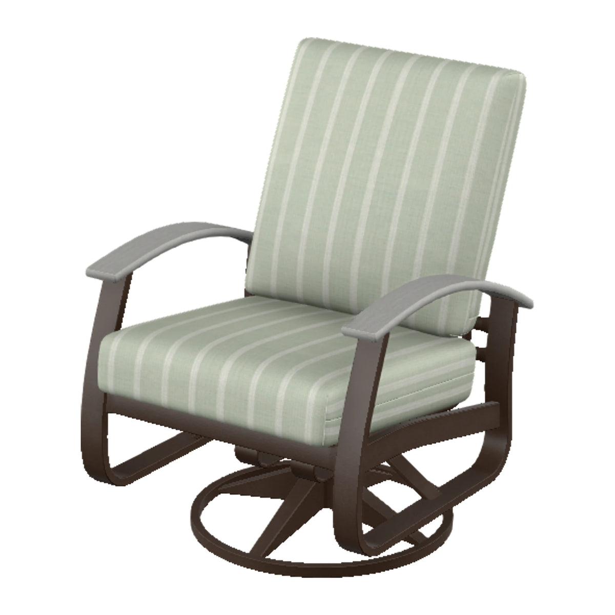 Belle Isle Cushion Swivel Rocker — Kona PC / Cape Grey Accents
