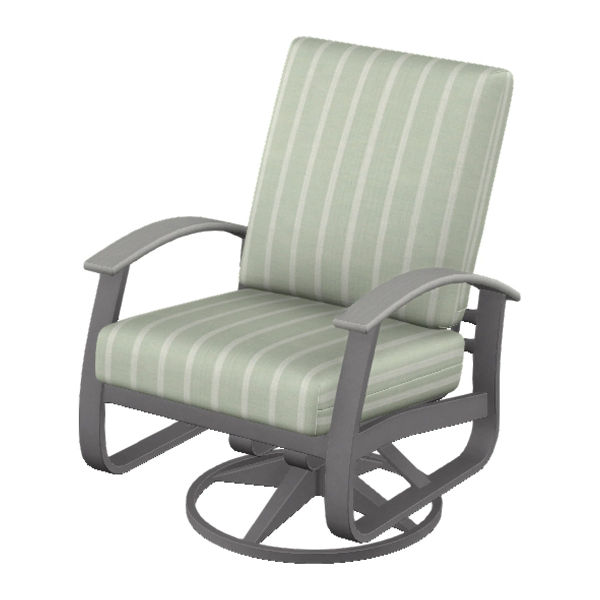 Belle Isle Cushion Swivel Rocker — Graphite Txt PC / Cape Grey Accents