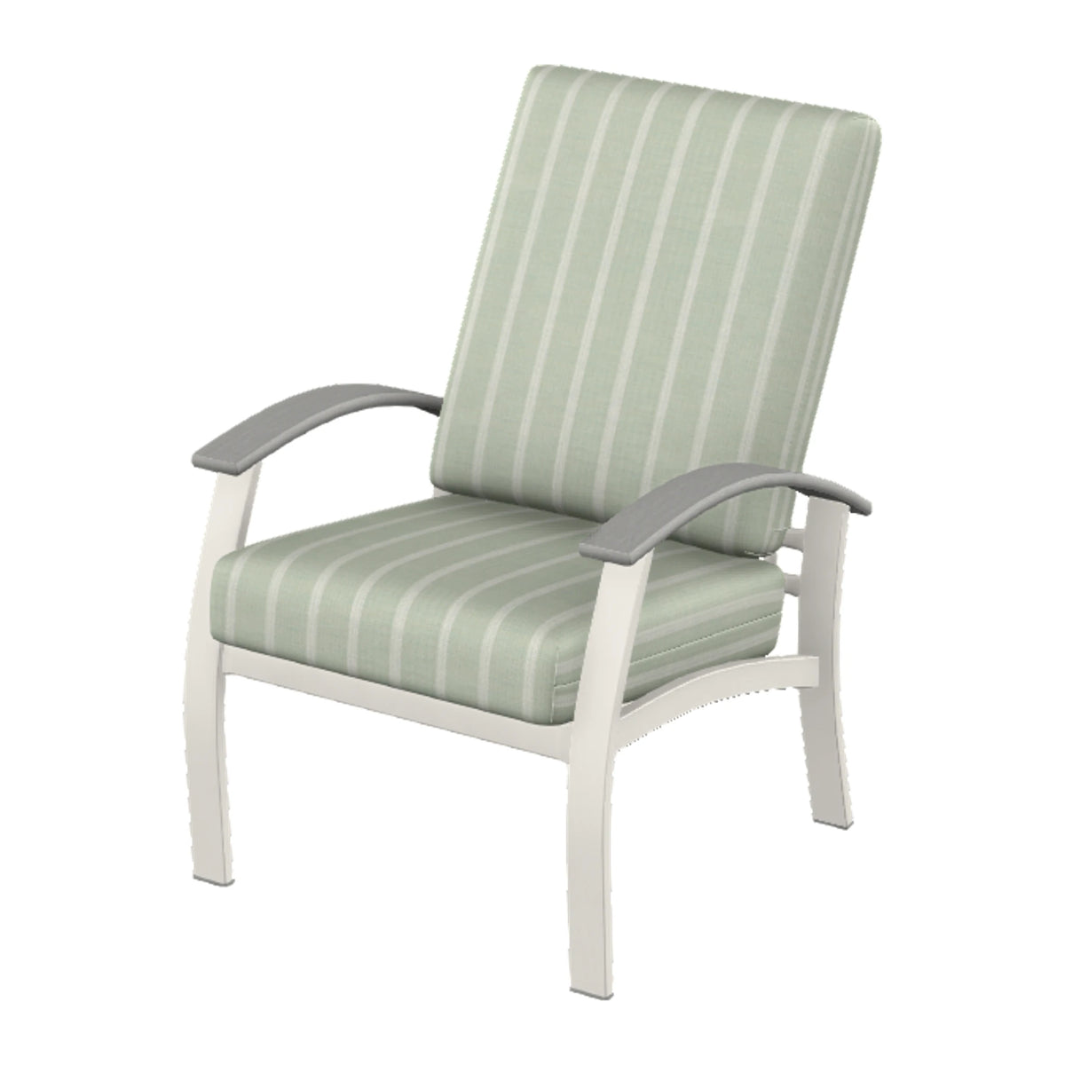 Belle Isle Cushion Armchair — Snow PC / Cape Grey Accents
