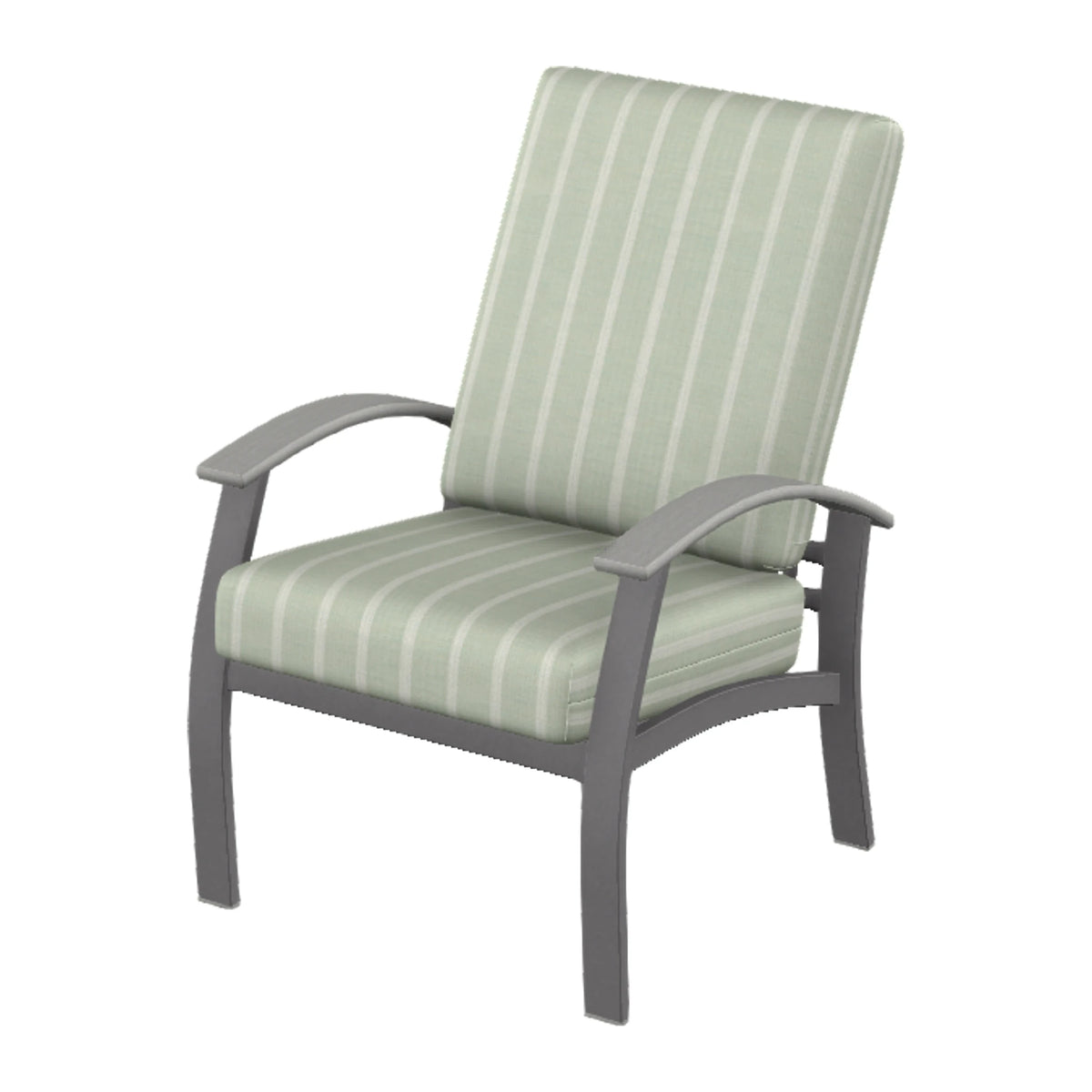 Belle Isle Cushion Armchair — Graphite Txt PC / Cape Grey Accents