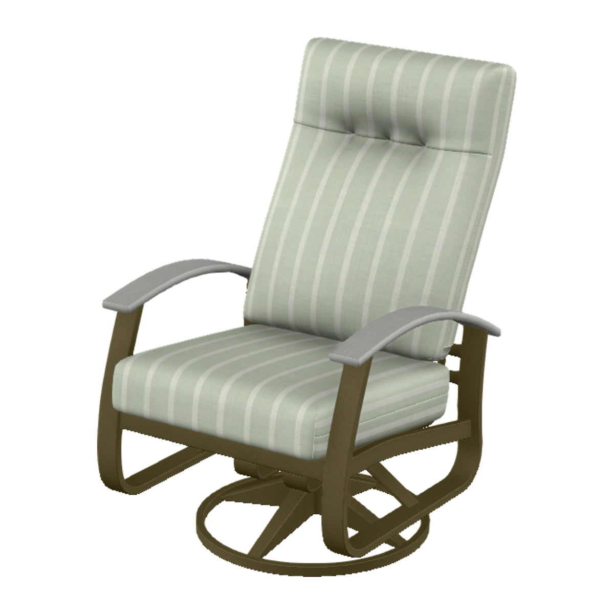 Belle Isle Cushion Supreme Height Swivel Rocker — Beachwood PC / Cape Grey Accents