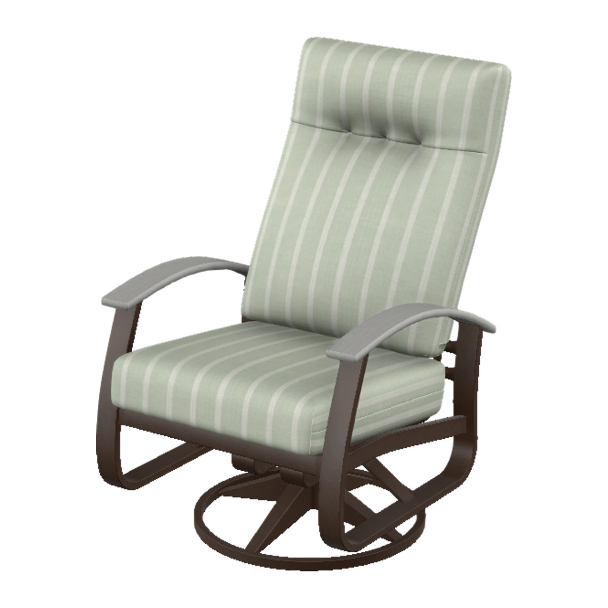 Belle Isle Cushion Supreme Height Swivel Rocker — Kona PC / Cape Grey Accents