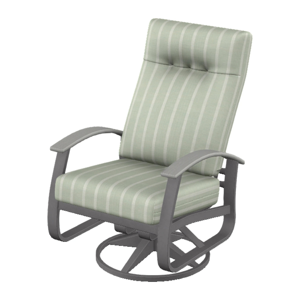 Belle Isle Cushion Supreme Height Swivel Rocker — Graphite Txt PC / Cape Grey Accents