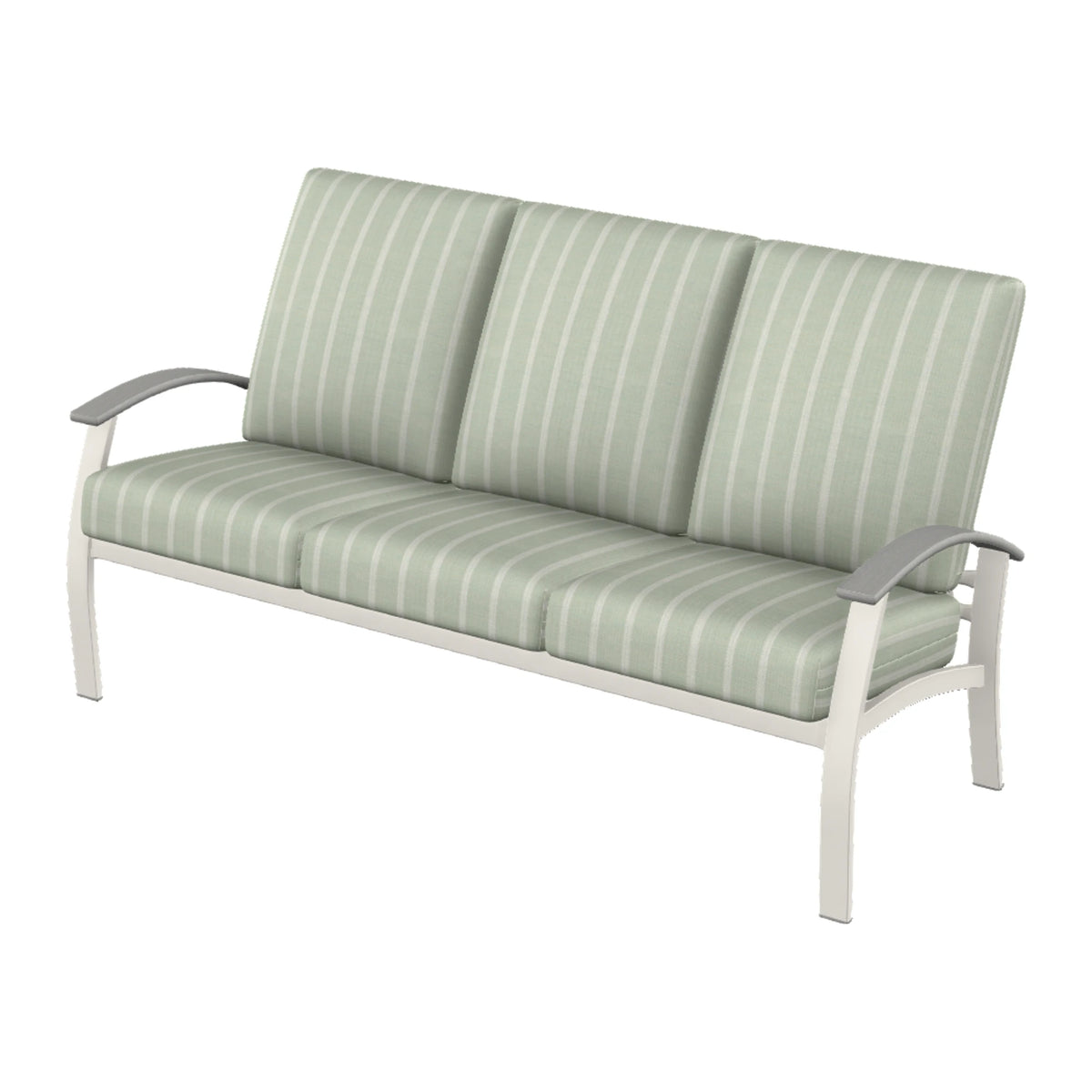 Belle Isle Cushion Sofa — Snow PC / Cape Grey Accents