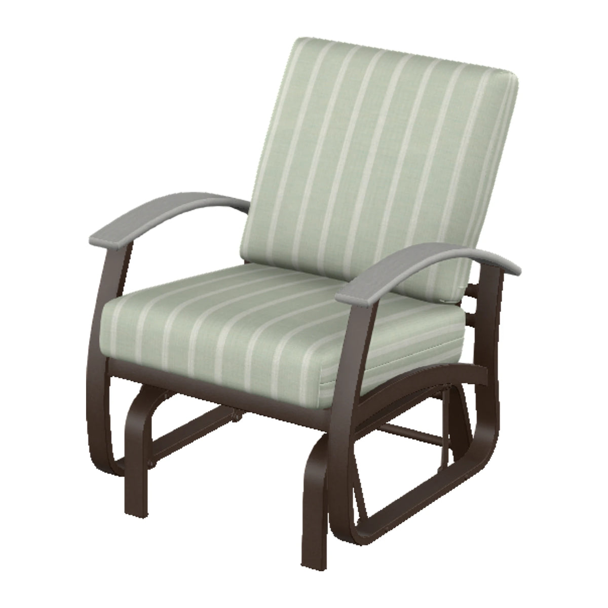 Belle Isle Cushion Single-Seat Glider — Kona PC / Cape Grey Accents