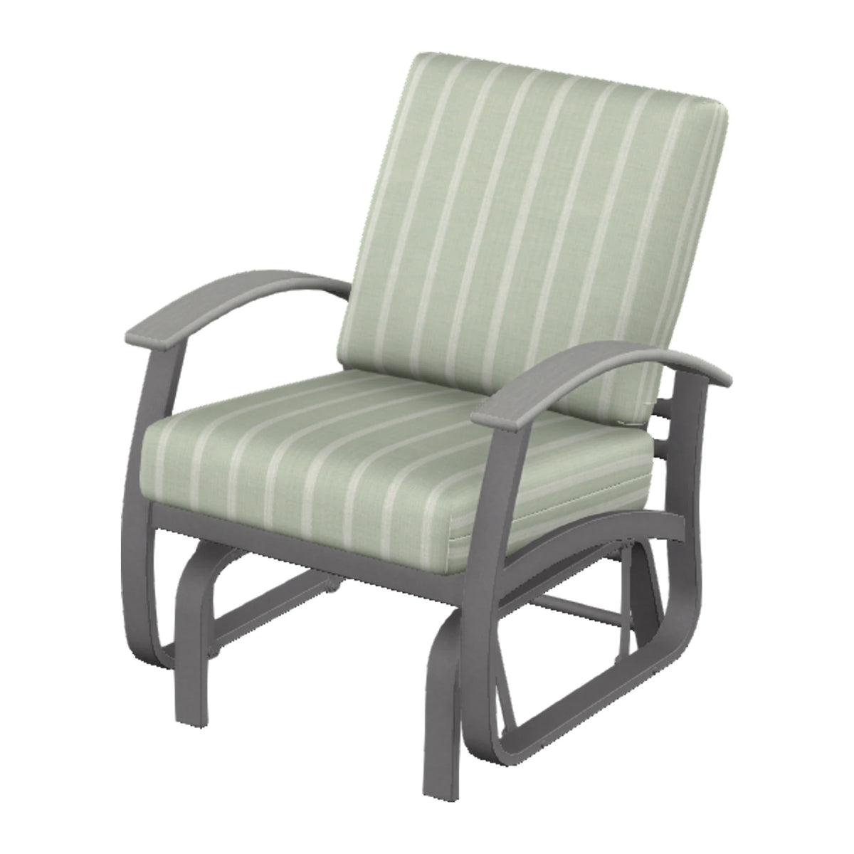Belle Isle Cushion Single-Seat Glider — Graphite Txt PC / Cape Grey Accents