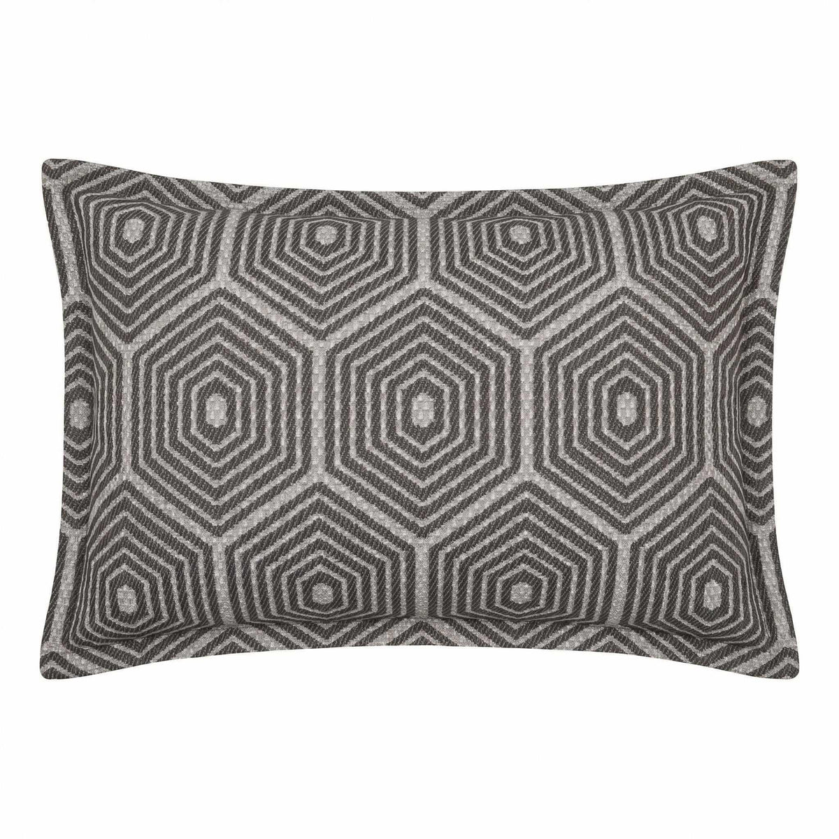 Berlin Gardens Lily Hive 13x20 flanged throw pillow in Schooner Dark Taupe