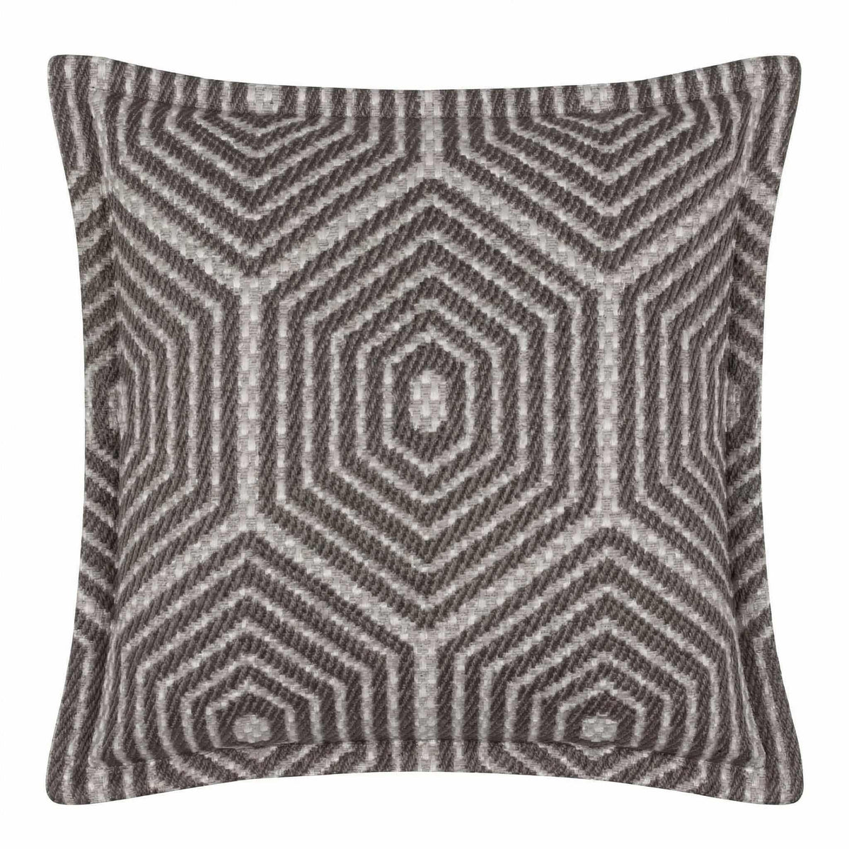 Berlin Gardens Lily Hive 20x20 flanged throw pillow in Schooner Dark Taupe