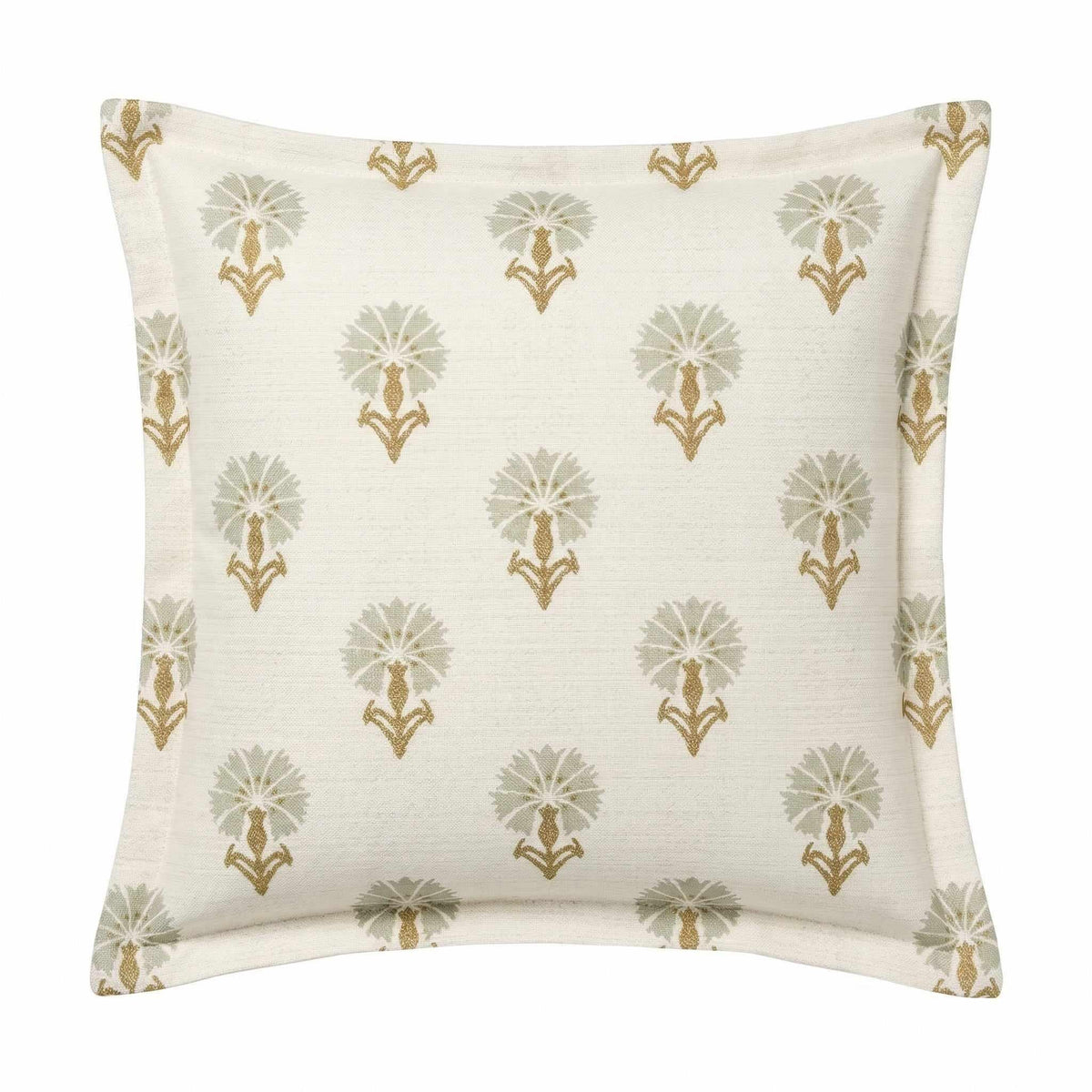 Berlin Gardens Lily Hive 24x24 flanged throw pillow in Mira Seasalt
