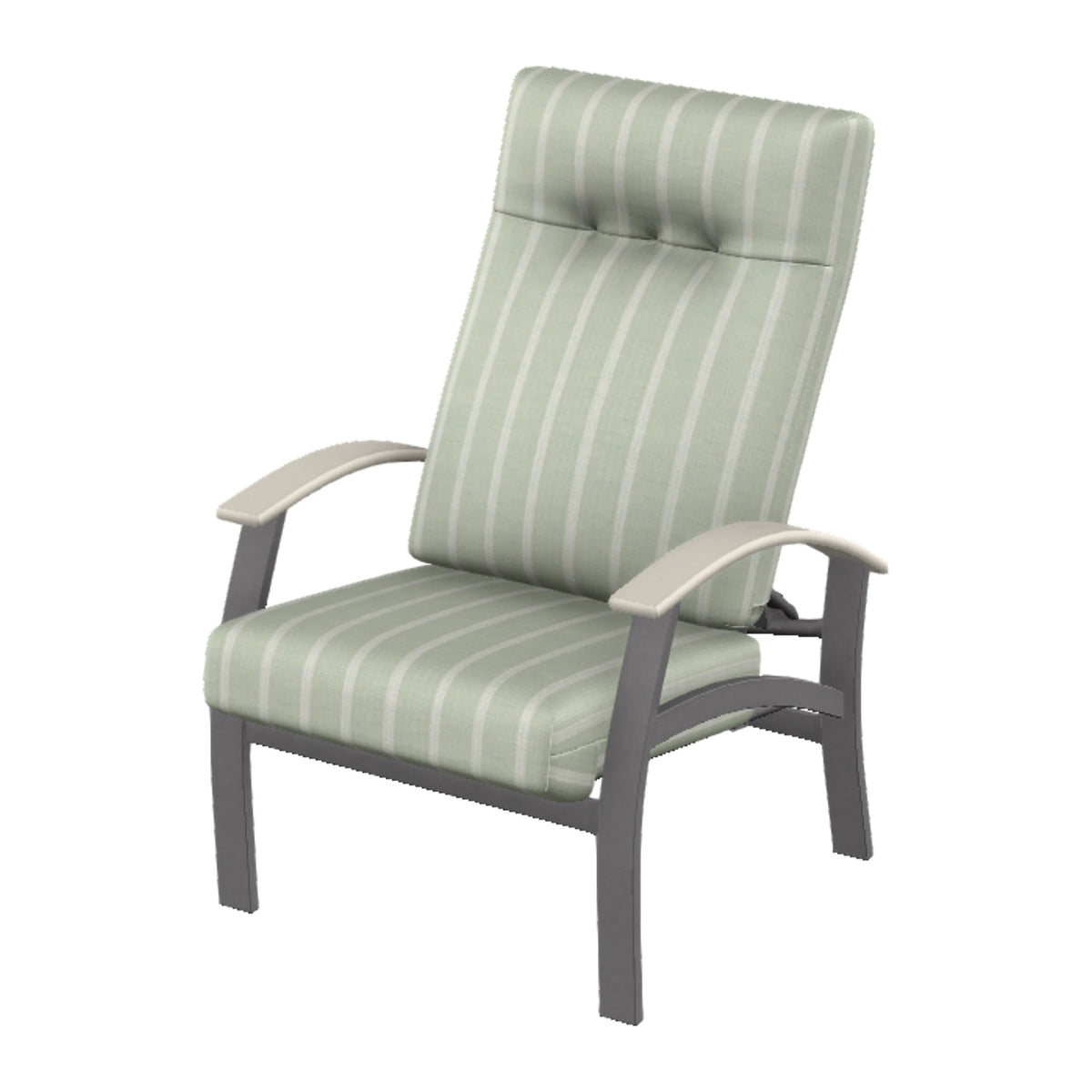 Belle Isle Cushion Supreme Height Adjustable Armchair — Graphite Txt PC / Laguna Accents