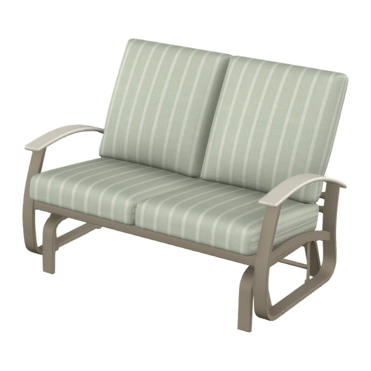 Belle Isle Cushion Loveseat Glider — Storm PC / Laguna Accents