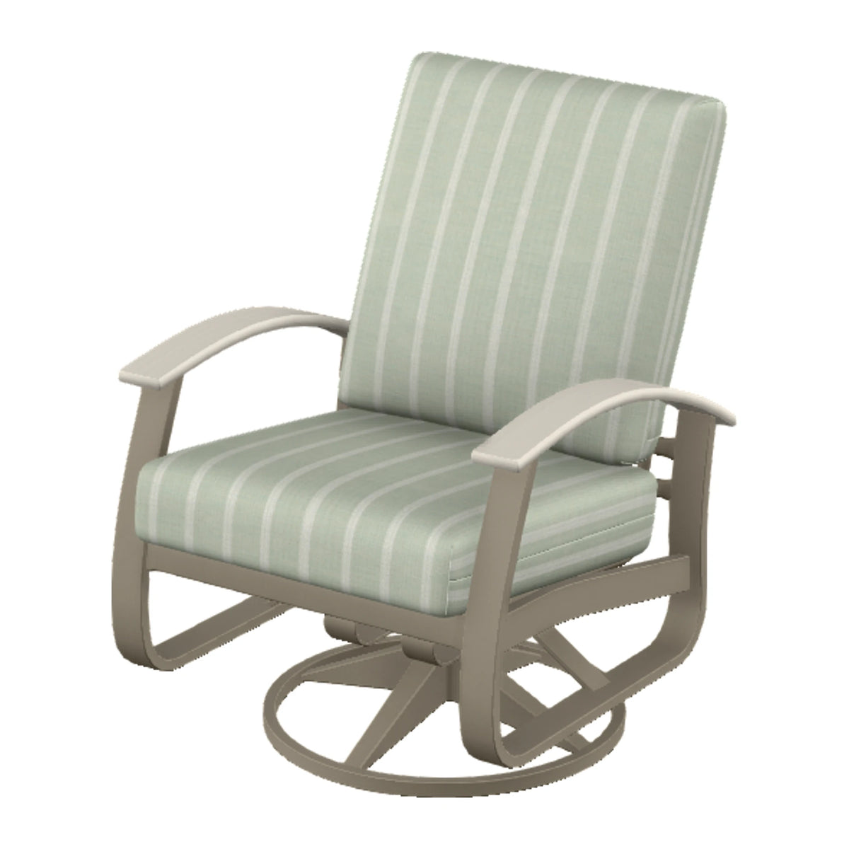 Belle Isle Cushion Swivel Rocker — Storm PC / Laguna Accents