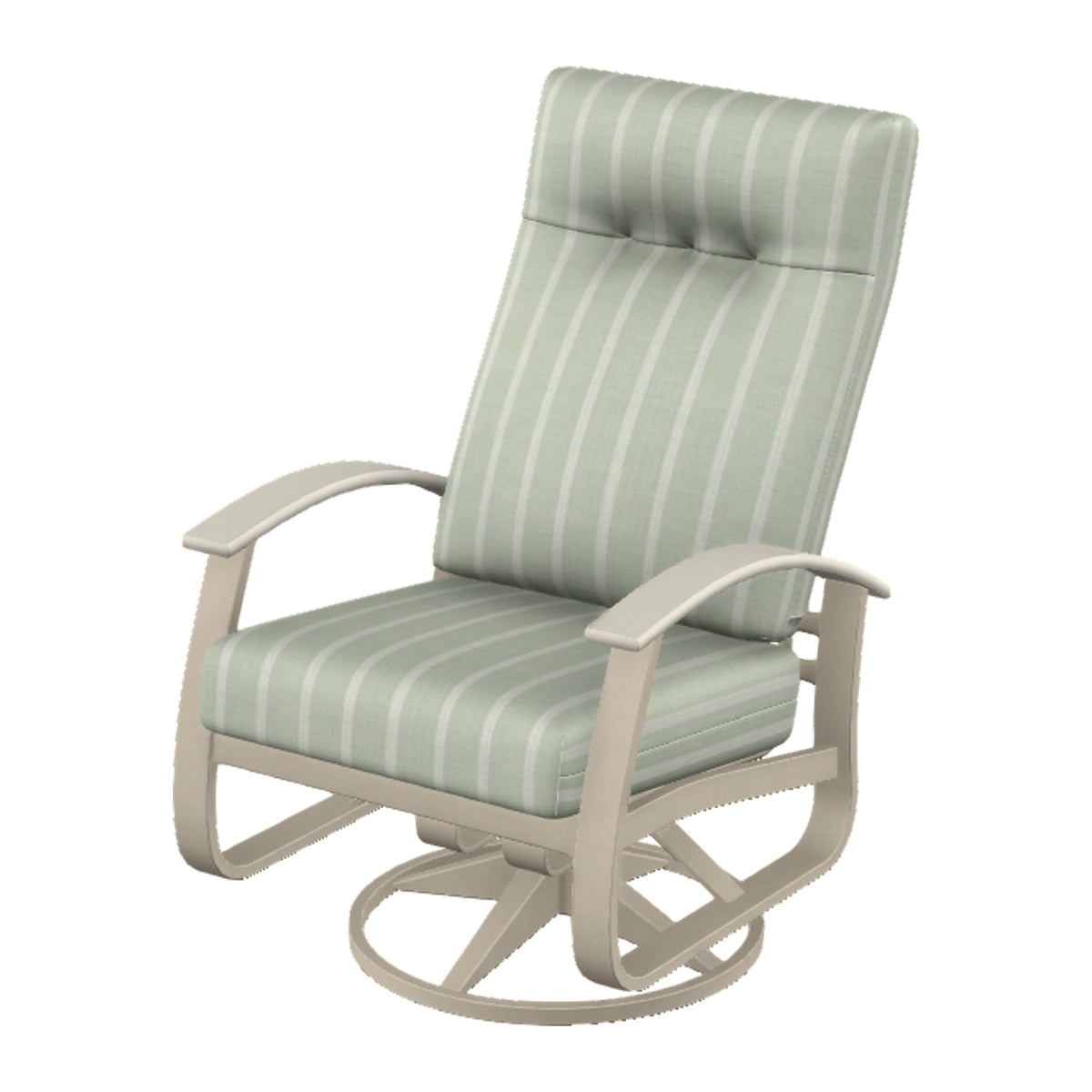 Belle Isle Cushion Supreme Height Swivel Rocker — Desert Sand PC / Laguna Accents