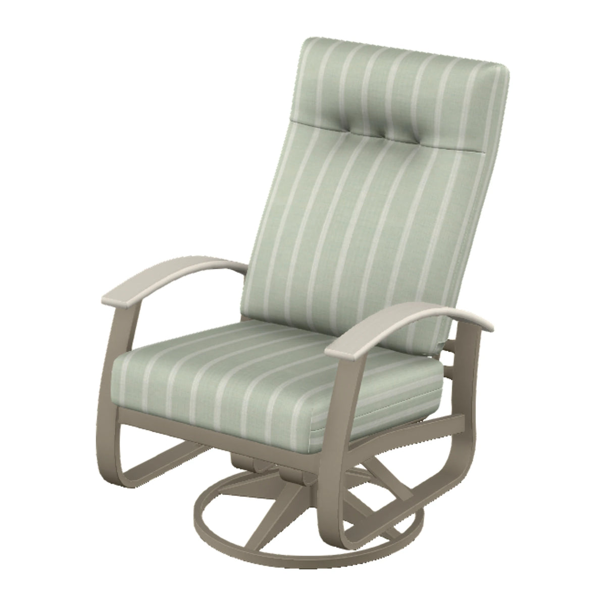 Belle Isle Cushion Supreme Height Swivel Rocker — Storm PC / Laguna Accents