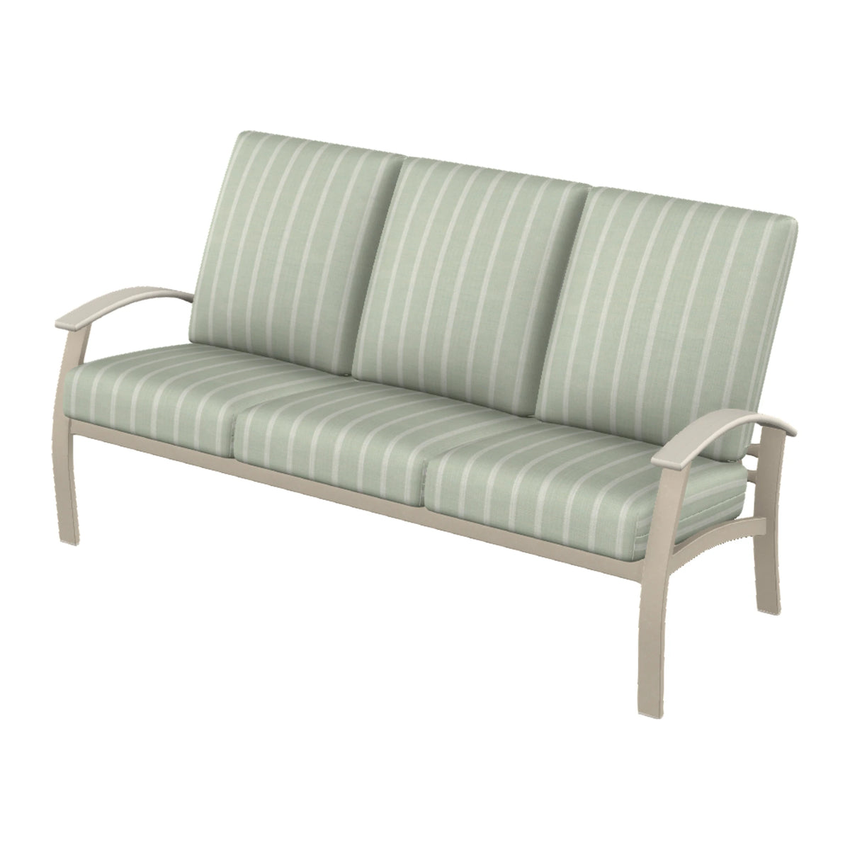 Belle Isle Cushion Sofa — Desert Sand PC / Laguna Accents