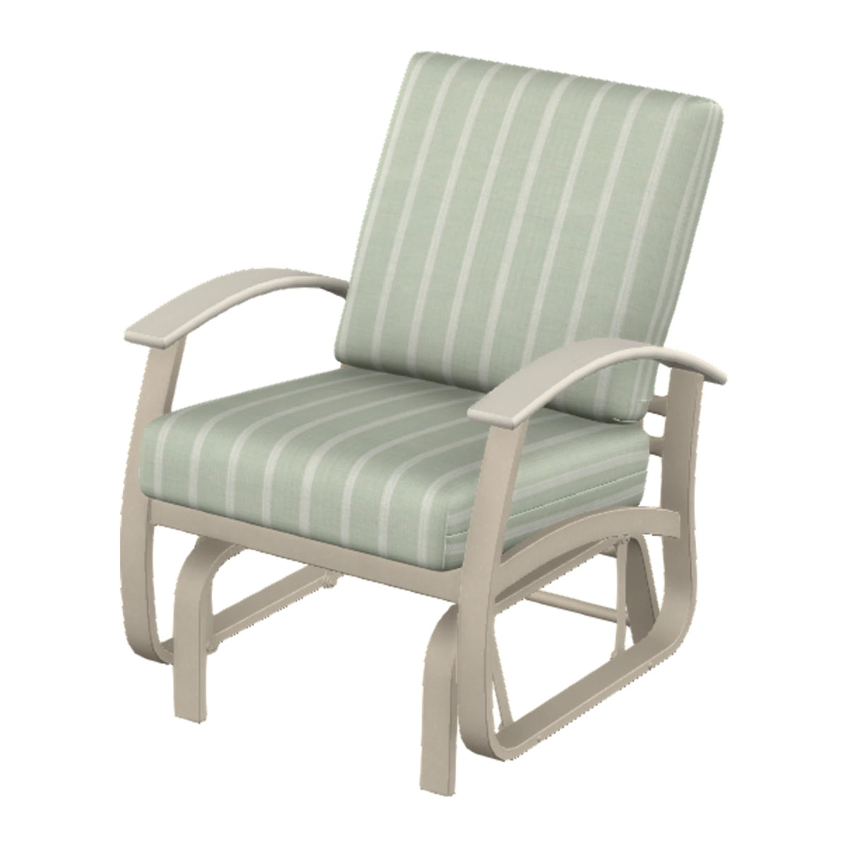 Belle Isle Cushion Single-Seat Glider — Desert Sand PC / Laguna Accents