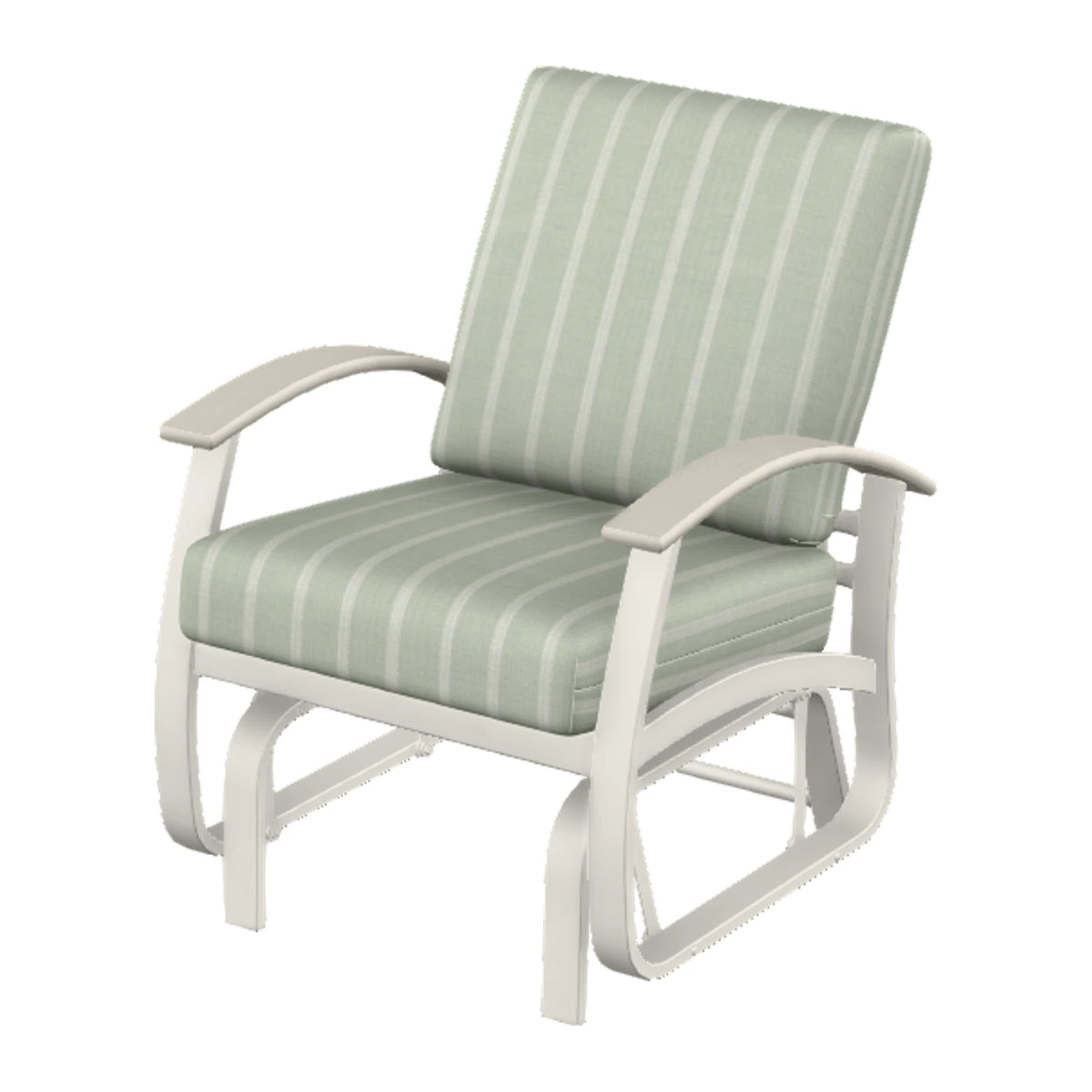 Belle Isle Cushion Single-Seat Glider — Snow PC / Laguna Accents