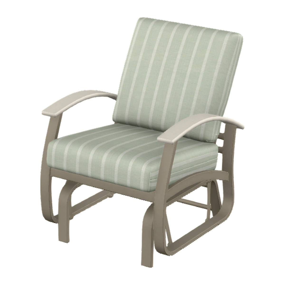 Belle Isle Cushion Single-Seat Glider — Storm PC / Laguna Accents