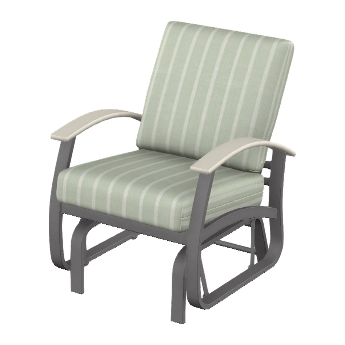 Belle Isle Cushion Single-Seat Glider — Graphite Txt PC / Laguna Accents