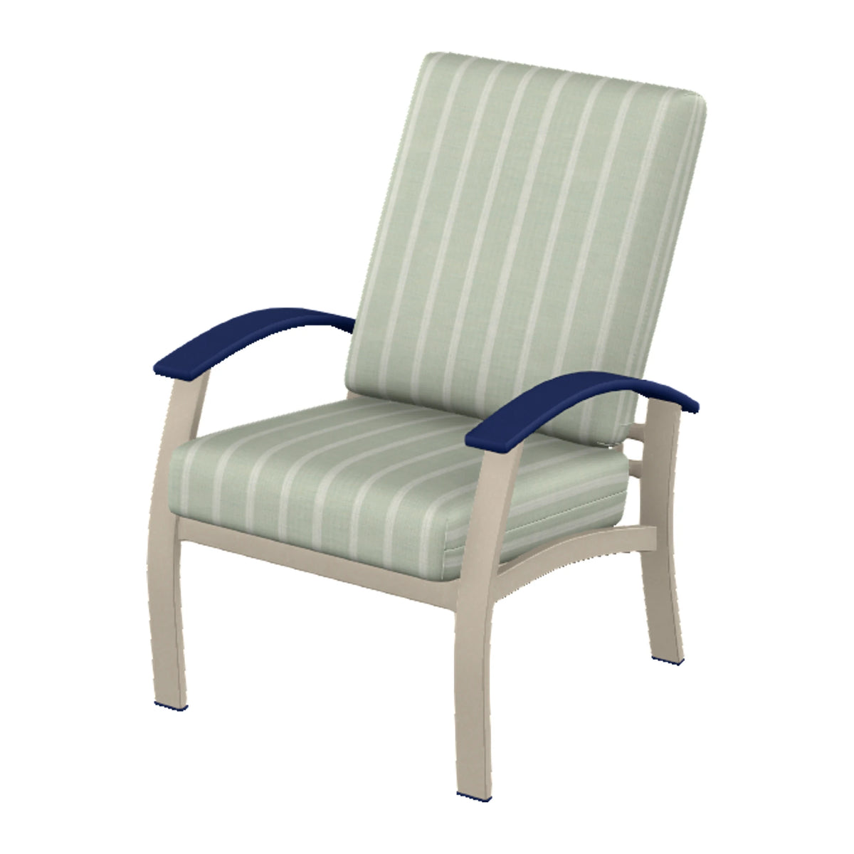 Belle Isle Cushion Armchair — Desert Sand PC / Navy Accents
