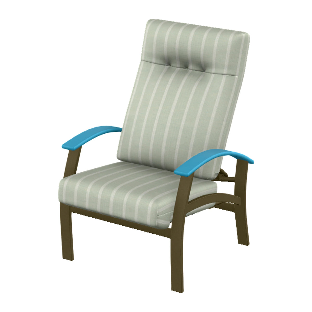 Belle Isle Cushion Supreme Height Adjustable Armchair — Beachwood PC / Aqua Accents