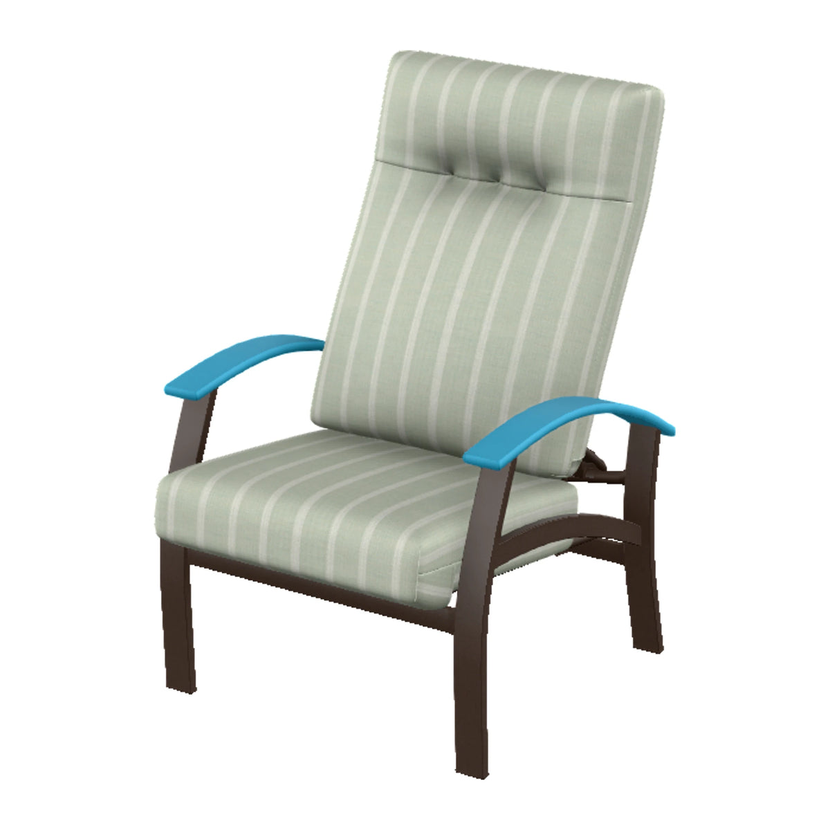 Belle Isle Cushion Supreme Height Adjustable Armchair — Kona PC / Aqua Accents