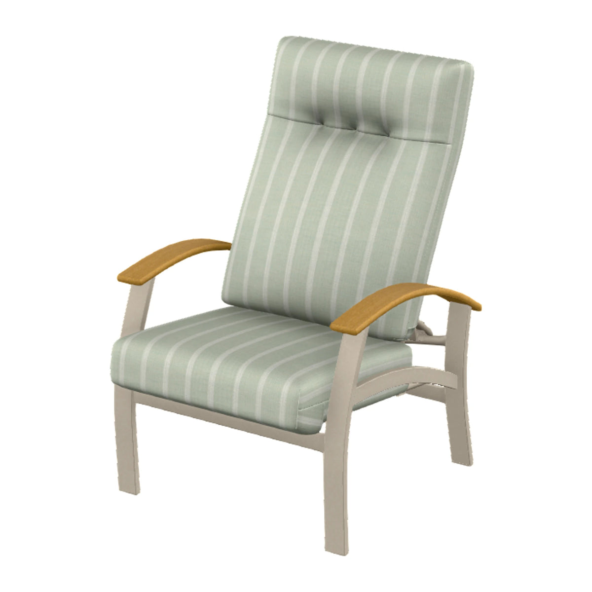 Belle Isle Cushion Supreme Height Adjustable Armchair — Desert Sand PC / Teak Accents