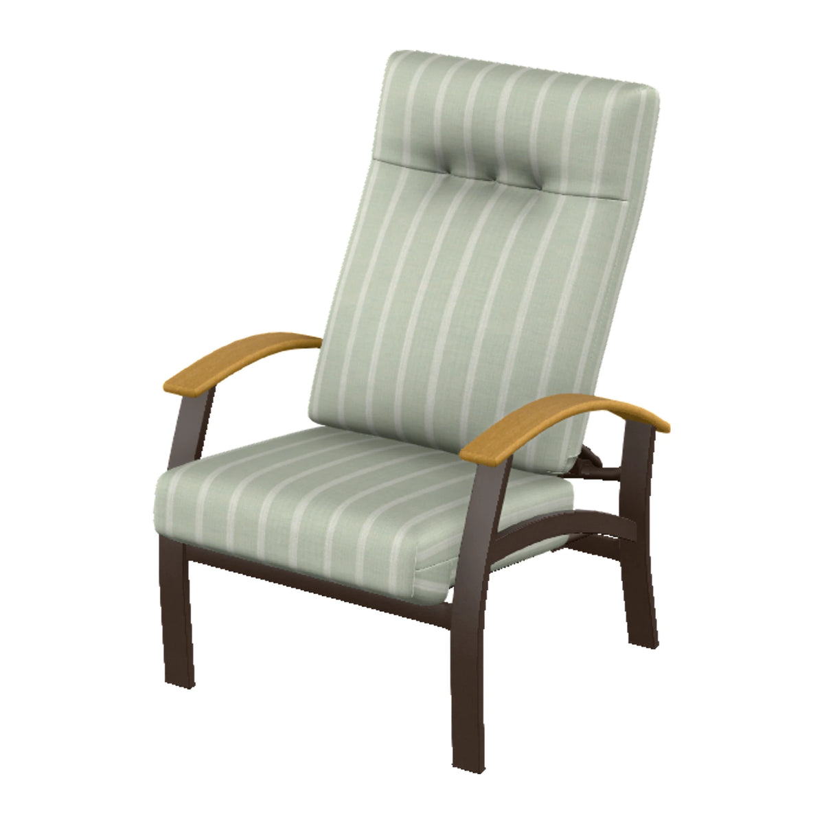 Belle Isle Cushion Supreme Height Adjustable Armchair — Kona PC / Teak Accents