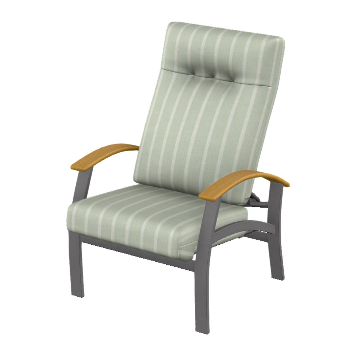Belle Isle Cushion Supreme Height Adjustable Armchair — Graphite Txt PC / Teak Accents