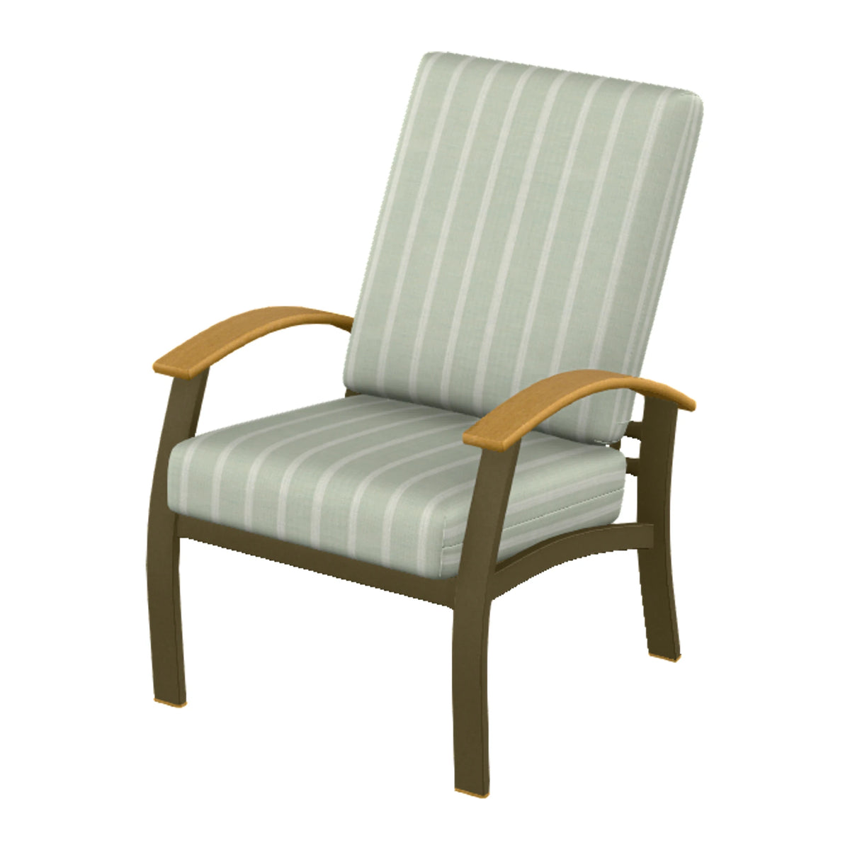 Belle Isle Cushion Armchair — Beachwood PC / Teak Accents