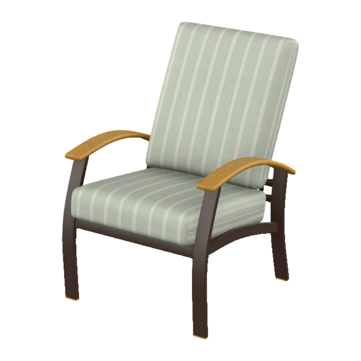 Belle Isle Cushion Armchair — Kona PC / Teak Accents