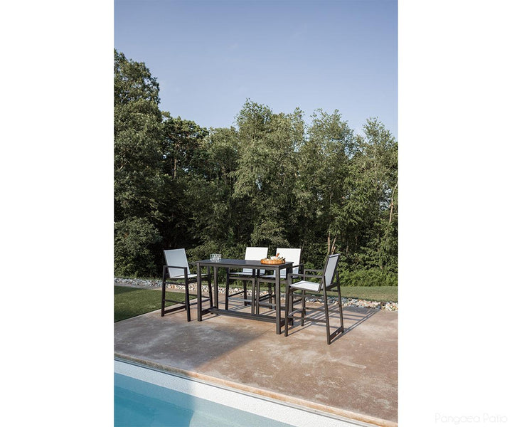 Balcony Table - Hammered Top - Aluminum Base - Counter Height