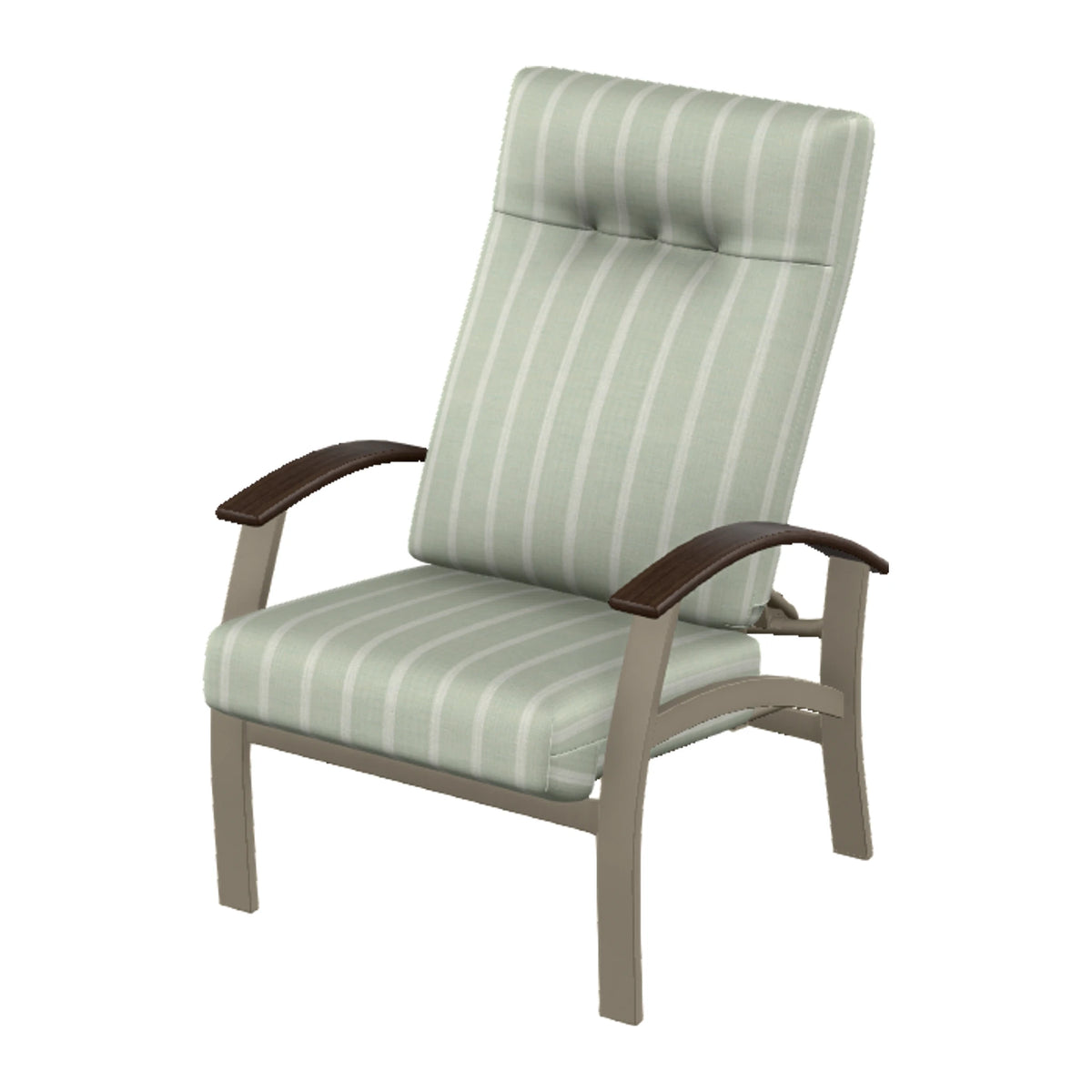 Belle Isle Cushion Supreme Height Adjustable Armchair — Storm PC / Chestnut Accents